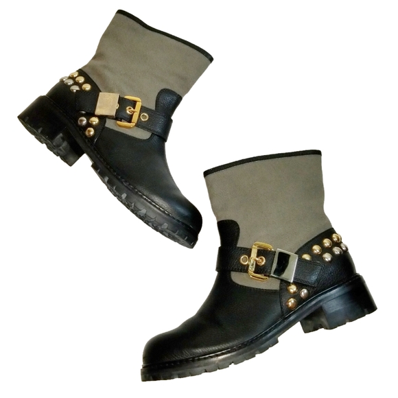 Giuseppe Zanotti Shoes - Giuseppe Zanotti Design | Lindos Nero Leather Moto Ankle Boots US Size 10.5-11